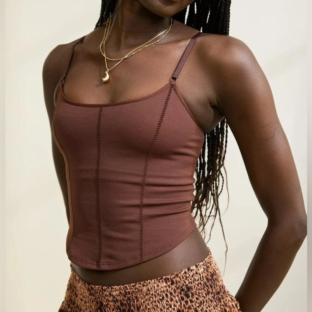 Aerie Superchill Corset Workout Top